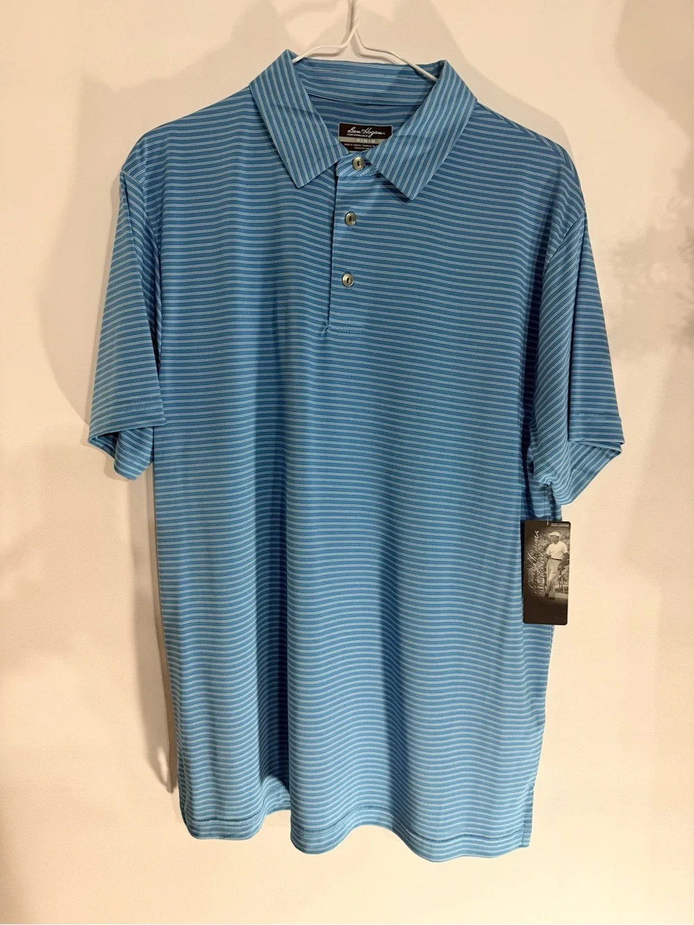 Hogan Light Blue Striped Short Sleeve Polo